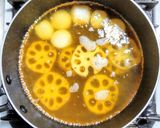 冷凍の里芋と冷凍のレンコンを足したおでん作り方2写真