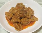 鶏肉とれんこんのケチャップ煮作り方5写真