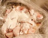 鯛のポワレ　春菊と舞茸のクリームソース作り方1写真