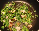 鯛のポワレ　春菊と舞茸のクリームソース作り方5写真