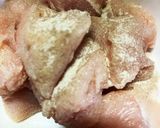 死ぬ気で　鶏胸肉のそうめん唐揚げ作り方1写真