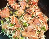 そうめん唐揚げ丼　ネギワサビ味作り方2写真