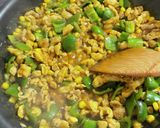 ピーマンとコーンとチキンのドライカレー作り方3写真
