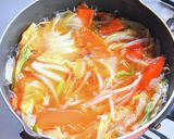 餅入り中華スープ作り方6写真