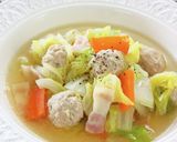 鶏団子と白菜のスープ作り方1写真