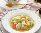 鶏団子と白菜のスープ作り方4写真