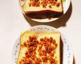 鶏そぼろとチーズのトースト作り方4写真