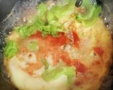 【スープ食】トマトと卵でスープなおじや作り方3写真