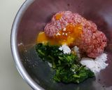 ほうれん草入り豚つくね作り方2写真