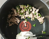 担々風。挽き肉ともやしのお味噌汁作り方3写真