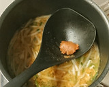 担々風。挽き肉ともやしのお味噌汁作り方5写真