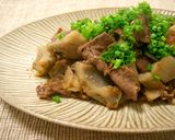 主菜～叩きレンコンと牛肉の炒め煮作り方6写真
