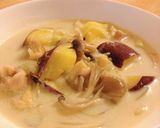 ほっこり♪さつまいもと鶏肉の味噌シチュー作り方10写真