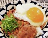 “目玉焼き&温泉タマゴの玉々ハンバーグ”作り方3写真