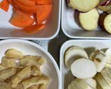 お芋の、ほっこり味噌汁作り方1写真