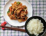 1人前豚こま肉100gで！豚キムチ♪作り方5写真