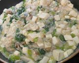 豆腐と舞茸の蓮根とじ作り方6写真