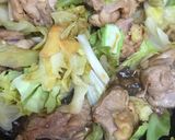 鶏もも肉ときゃべつのごま油ぽん酢炒め作り方4写真