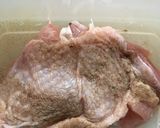 無水鍋で鶏もも肉のネギソースのせ作り方1写真