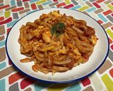 超簡単☆背徳のオムレツ風ナポリタンうどん作り方8写真