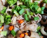 レンコンと豚肉の5色きんぴら作り方8写真