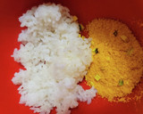 スープの素で簡単♪かぼちゃ風味おにぎり作り方1写真