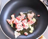 豚バラ肉と小松菜の和風ペペロンチーノ作り方4写真