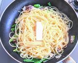 豚バラ肉と小松菜の和風ペペロンチーノ作り方7写真