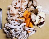 根菜ときのこの豆乳味噌スープ作り方1写真