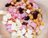 【簡単】デリ風かぼちゃと豆サラダ作り方4写真