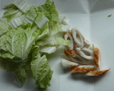 ちくわと白菜のみそ汁作り方1写真