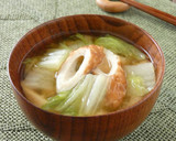 ちくわと白菜のみそ汁作り方4写真