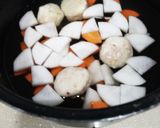 野菜とエビつみれの味噌汁作り方4写真