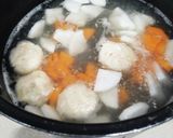 野菜とエビつみれの味噌汁作り方5写真