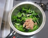 簡単♡わかめと水菜のガーリックスープ作り方3写真