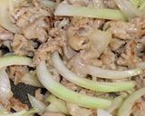 下味でふっくらジューシー豚小間の生姜焼き作り方4写真