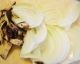 干し椎茸の豆乳クリームパスタ作り方2写真