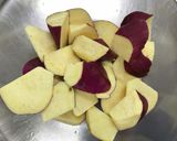 さつまいもと鶏肉の甘辛炒め作り方2写真