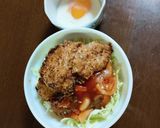 全部レンジで！揚げずに甘酢あんの豚かつ丼作り方6写真