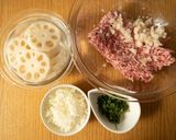 モチッとシャキッとれんこんバーグ作り方1写真