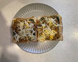 スピルリナマヨのキーマカレーピザトースト作り方6写真