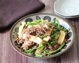牛肉ピーマンお揚げの和風おかかチーズ炒め作り方4写真