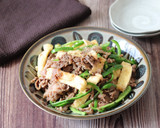 牛肉ピーマンお揚げの和風おかかチーズ炒め作り方4写真