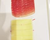 生ハムのかいわれ大根とチーズ巻き作り方1写真