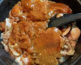 簡単チキンときのこと豆のデミグラソース煮作り方3写真