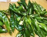 万願寺とうがらしとチキンの甘酢あんかけ作り方3写真
