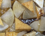 レンジで下茹大根と厚揚げの煮物。生姜風味作り方4写真