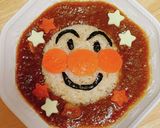 カレーのためのアンパンマンご飯作り方7写真