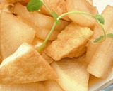 レンジで下茹大根と厚揚げの煮物。生姜風味作り方6写真