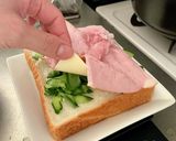 きょうの朝食はハムと胡瓜のオープンサンド作り方4写真